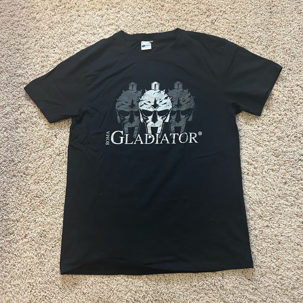 Black Roman Gladiator T-Shirt for Men